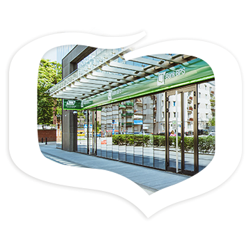 Logo Banku BPS w którym jest zdjęcie oddziału.