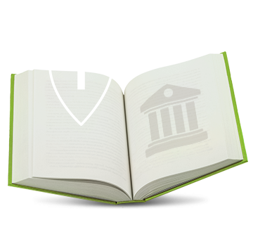 Książka z ikonką symbolizującą informację. 